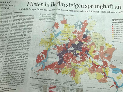 Berliner Morgenpost skriver om lejestigninger i Berlin